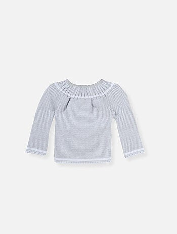 Chaqueta de punto de recién nacido con botones
