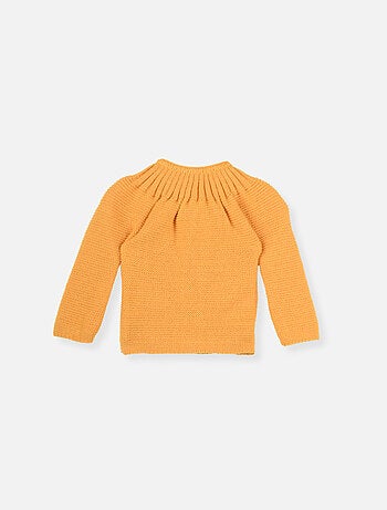 Chaqueta de punto de recién nacido con botones