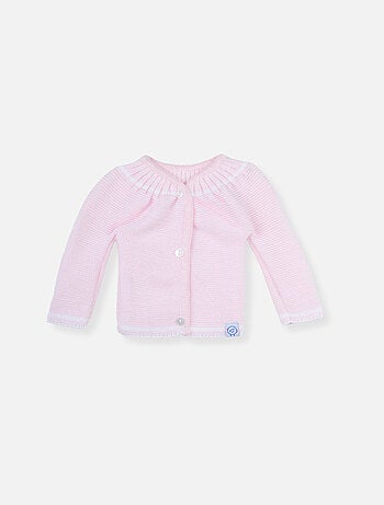 Chaqueta de punto de recién nacido con botones