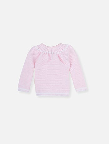 Chaqueta de punto de recién nacido con botones