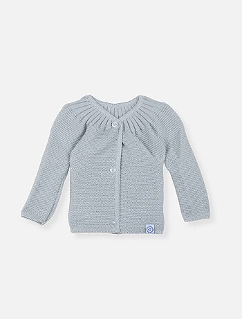 Chaqueta de punto de recién nacido con botones