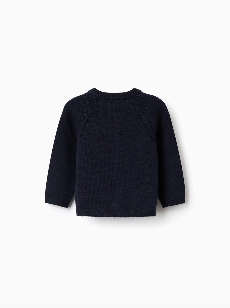 Chaqueta de punto en algodón Azul oscuro - Kiabi