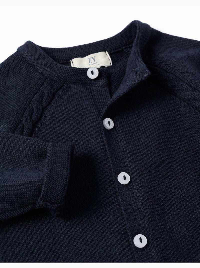 Chaqueta de punto en algodón Azul oscuro - Kiabi