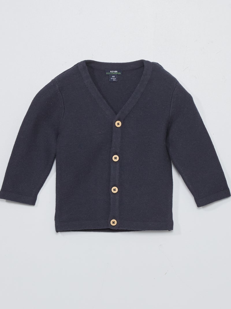 Chaqueta de punto fino azul - Kiabi