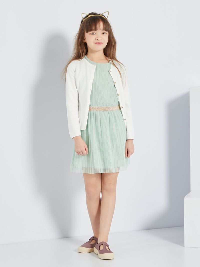 Chaqueta de punto fino Blanco - Kiabi