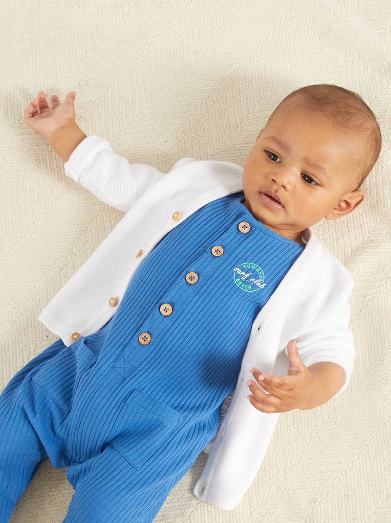 Chaqueta de punto fino Blanco - Kiabi