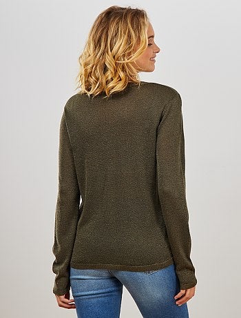 Chaqueta de punto fino brillante - Kiabi