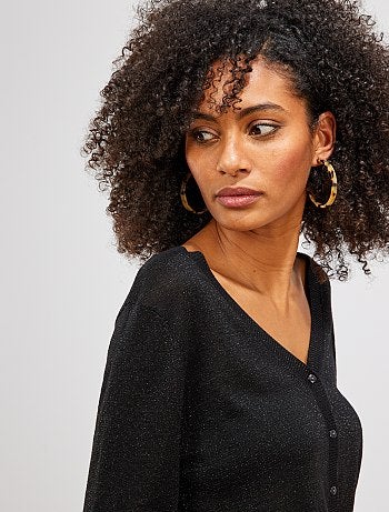 Chaqueta de punto fino brillante - Kiabi