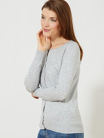 Chaqueta de punto fino con botones - Kiabi