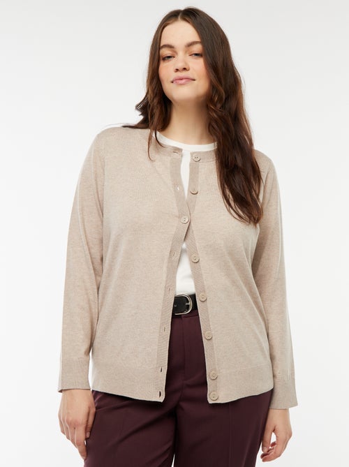 Chaqueta de punto fino con cierre de botones - Kiabi