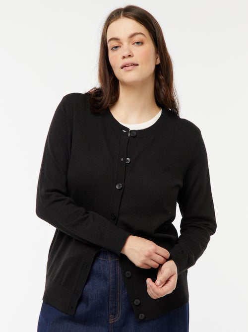 Chaqueta de punto fino con cierre de botones - Kiabi