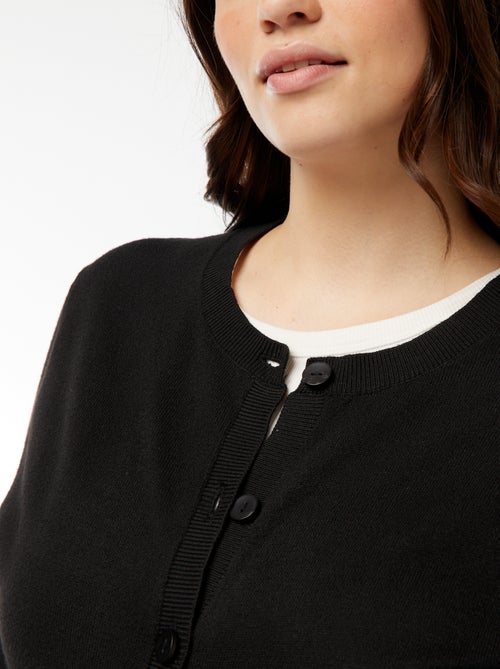 Chaqueta de punto fino con cierre de botones - Kiabi