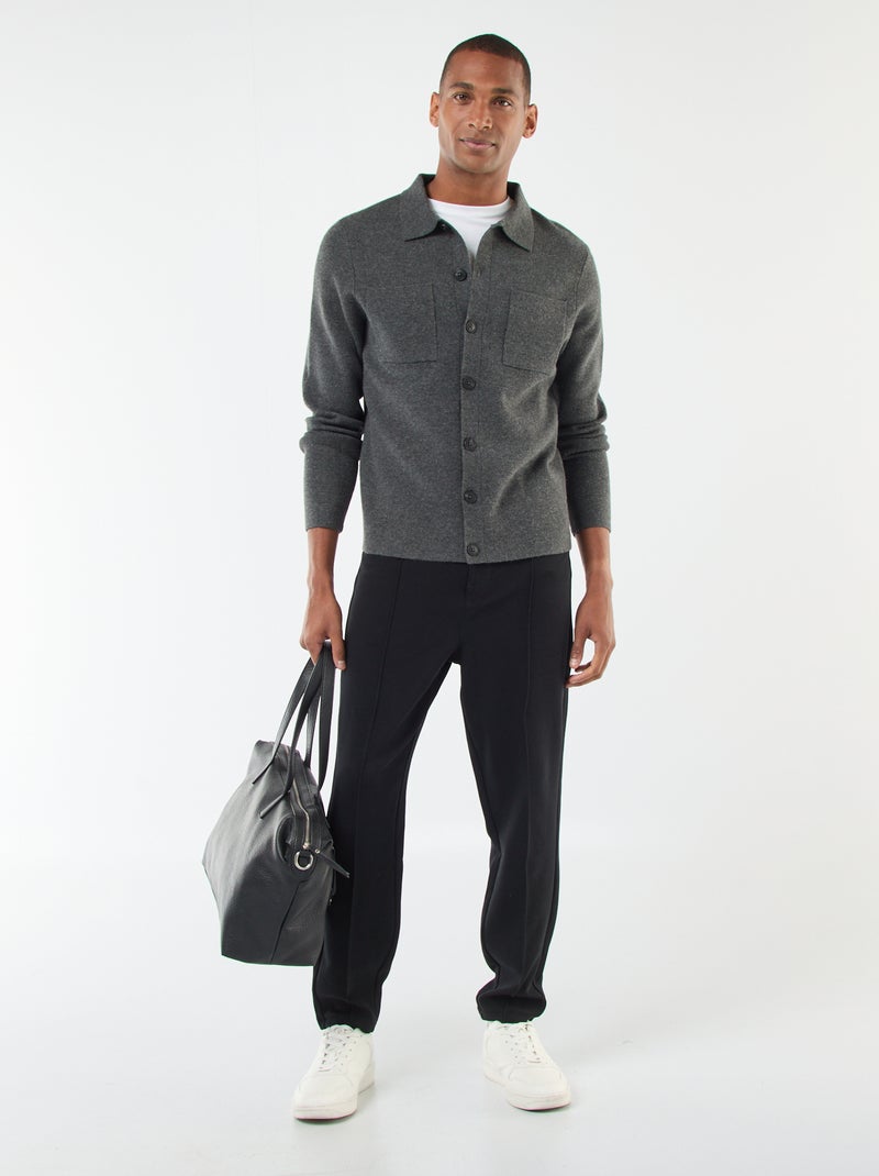 Chaqueta de punto fino Gris - Kiabi