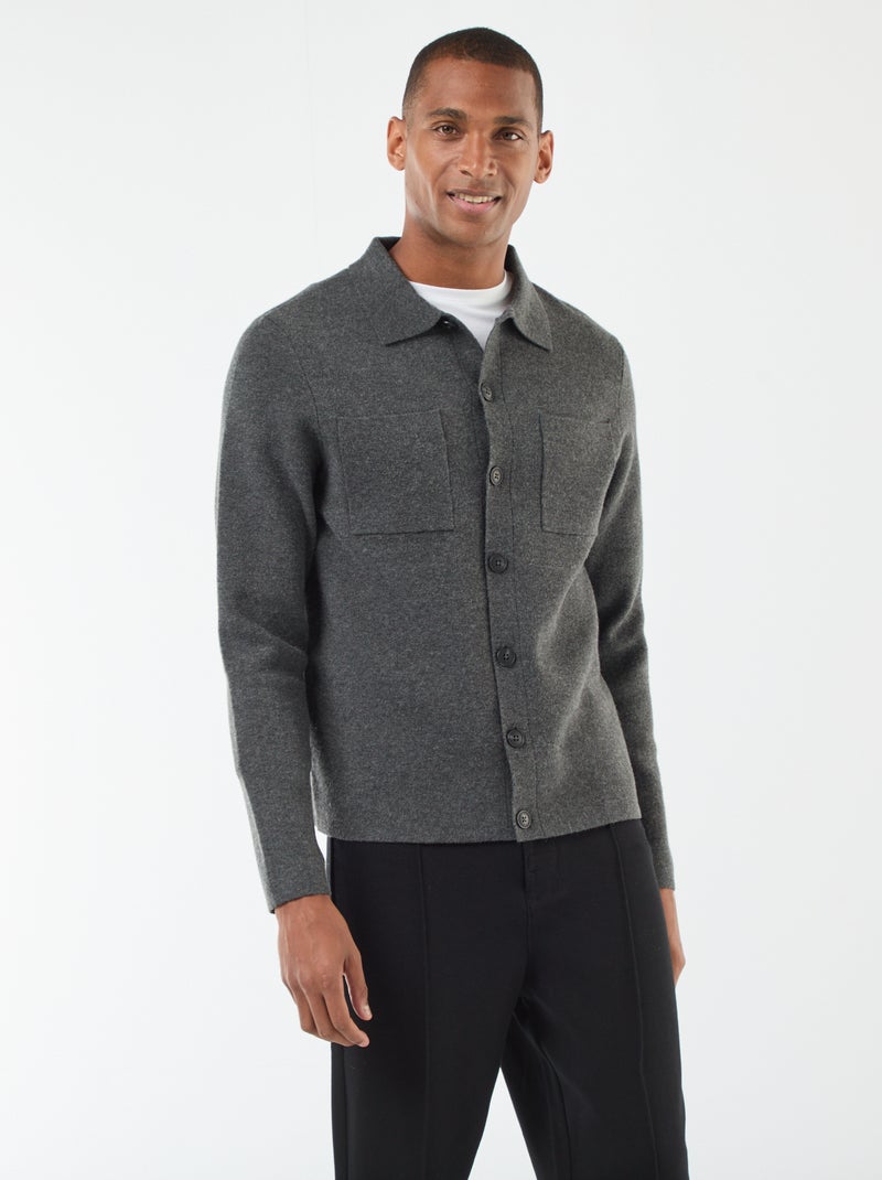 Chaqueta de punto fino Gris - Kiabi