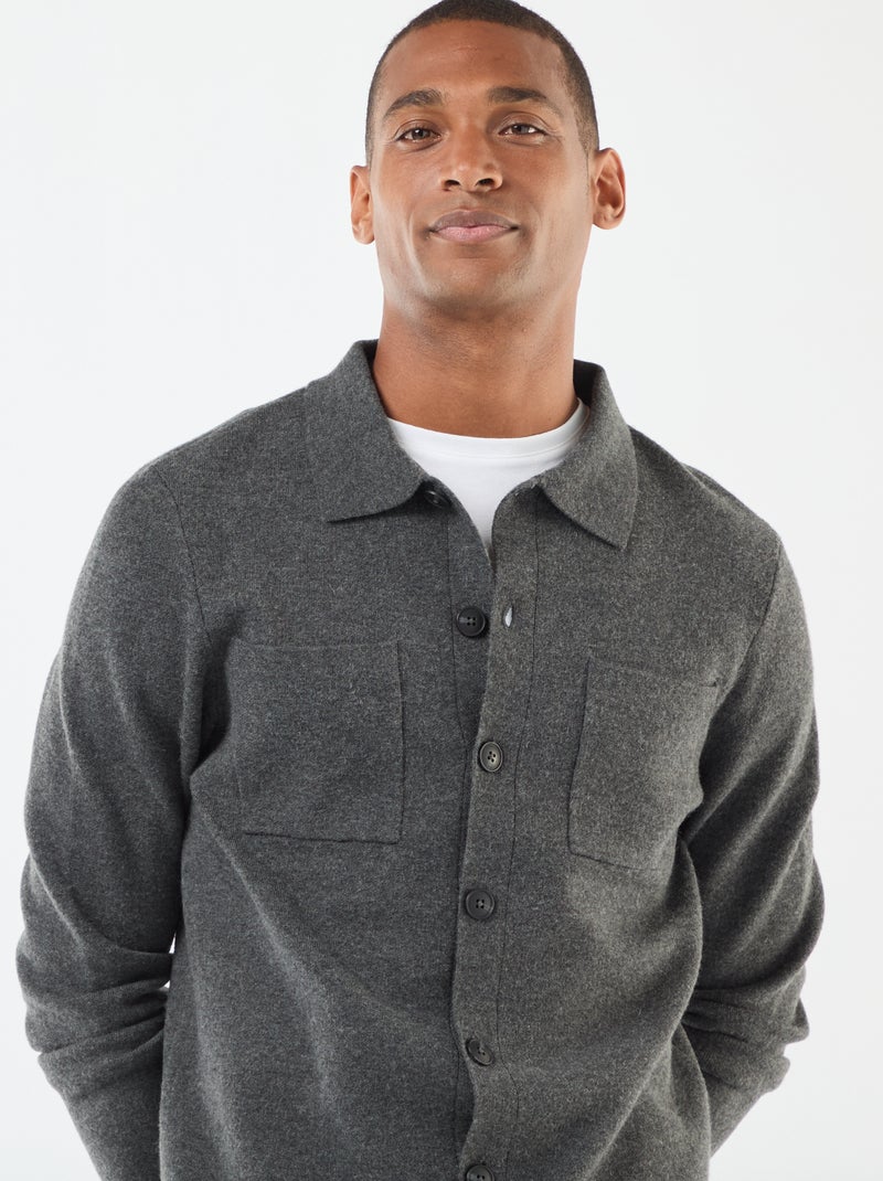 Chaqueta de punto fino Gris - Kiabi