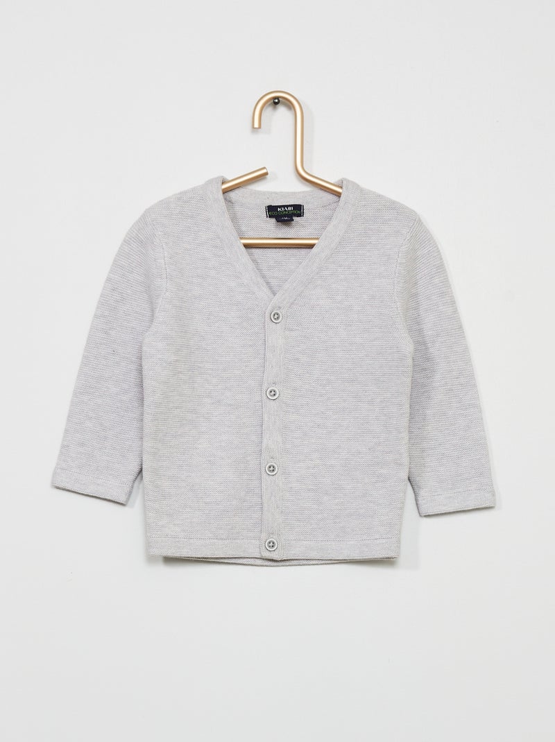 Chaqueta de punto fino GRIS - Kiabi