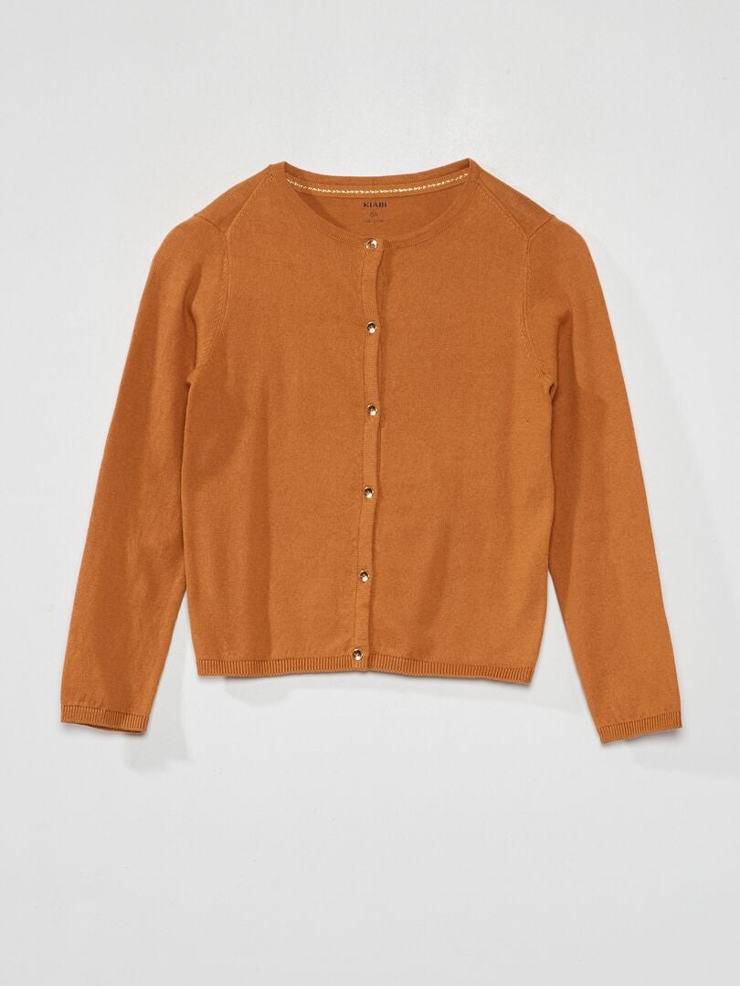 Chaqueta de punto fino MARRON - Kiabi