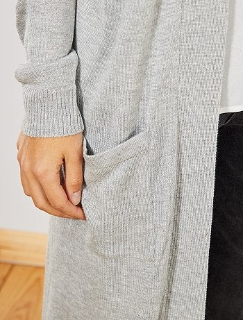 Chaqueta de punto fino muy larga - Kiabi