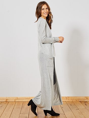 Chaqueta de punto fino muy larga - Kiabi