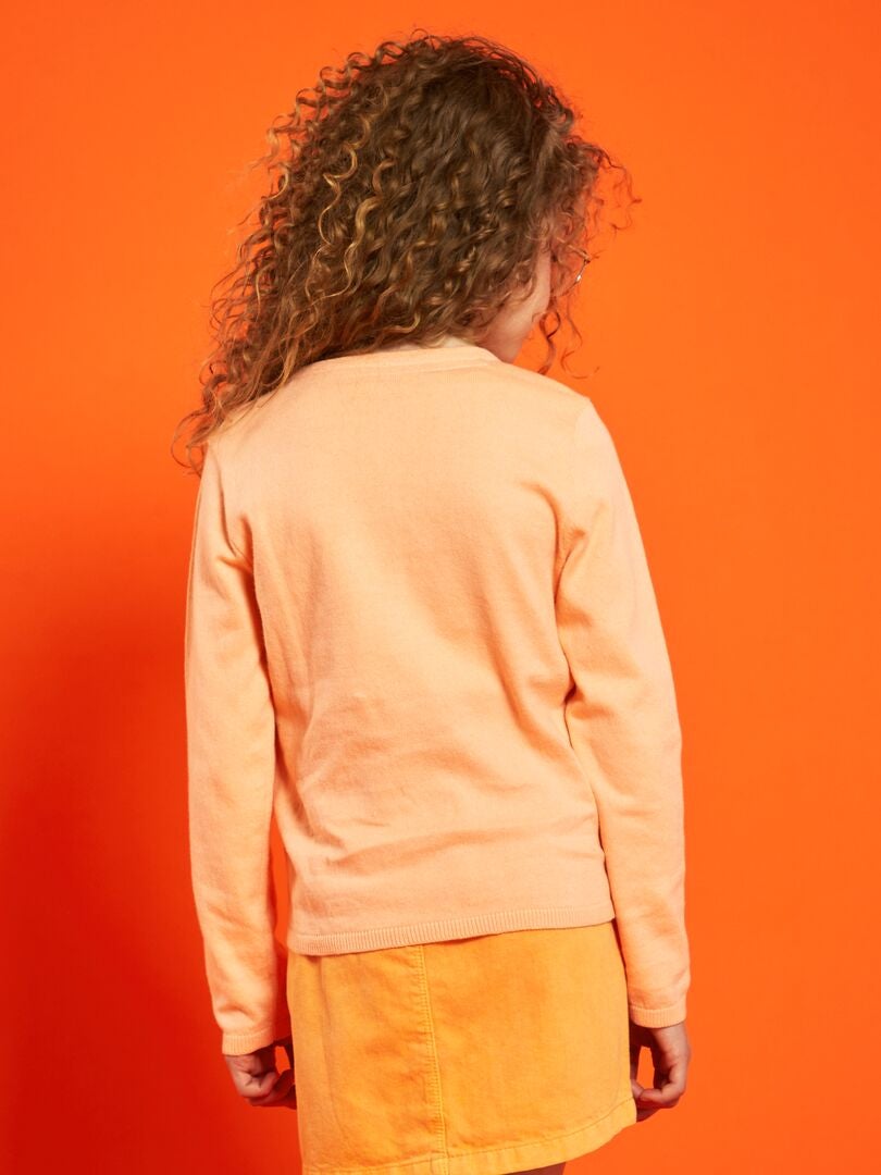 Chaqueta de punto fino NARANJA - Kiabi