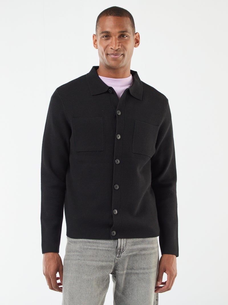 Chaqueta  de punto fino Negro - Kiabi