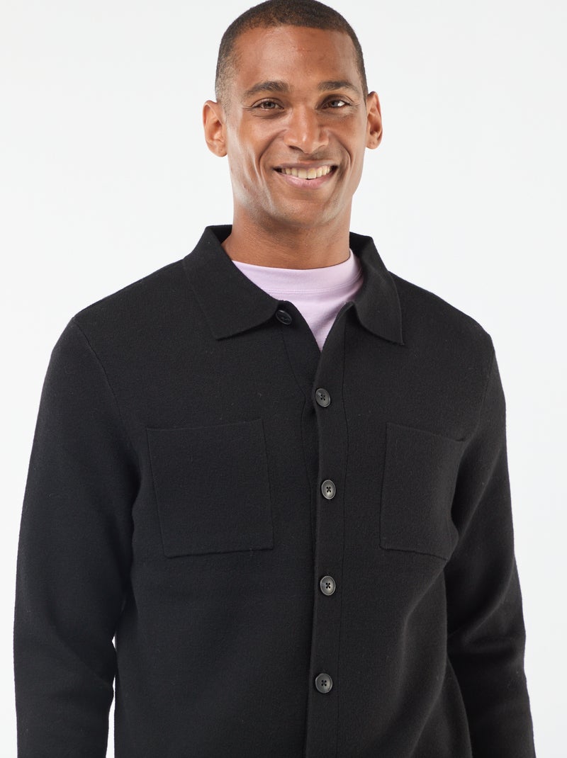 Chaqueta  de punto fino Negro - Kiabi
