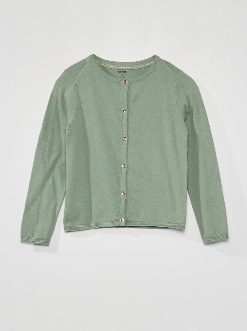 Chaqueta de punto fino VERDE - Kiabi