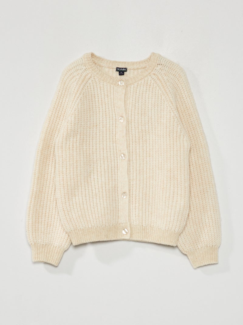 Chaqueta de punto grueso BEIGE - Kiabi