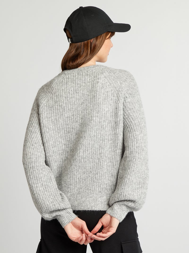Chaqueta de punto grueso GRIS - Kiabi