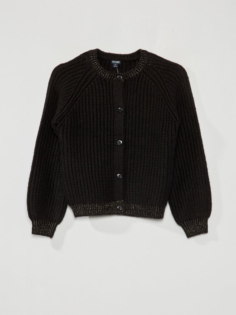 Chaqueta de punto grueso Negro - Kiabi
