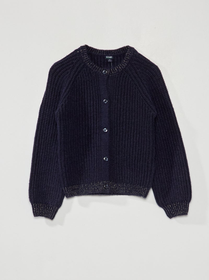 Chaqueta de punto grueso negro iris - Kiabi