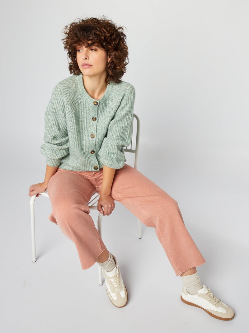 Chaqueta de punto grueso VERDE - Kiabi