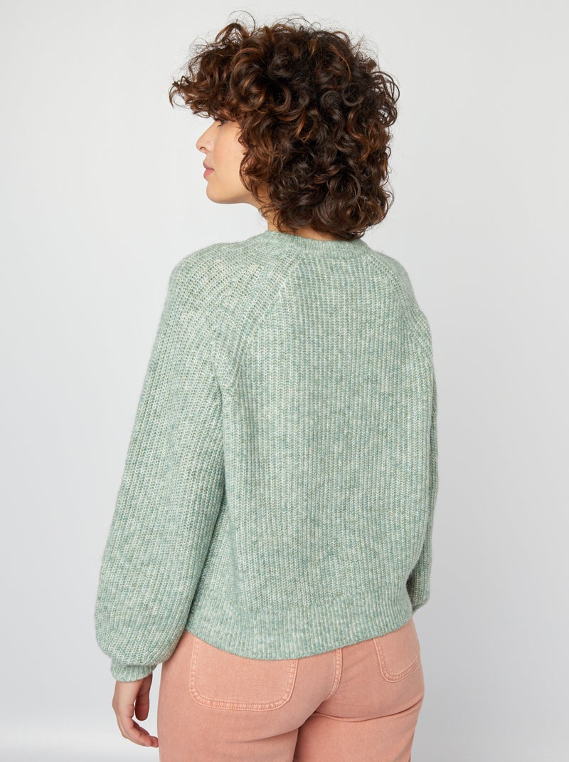 Chaqueta de punto grueso VERDE - Kiabi