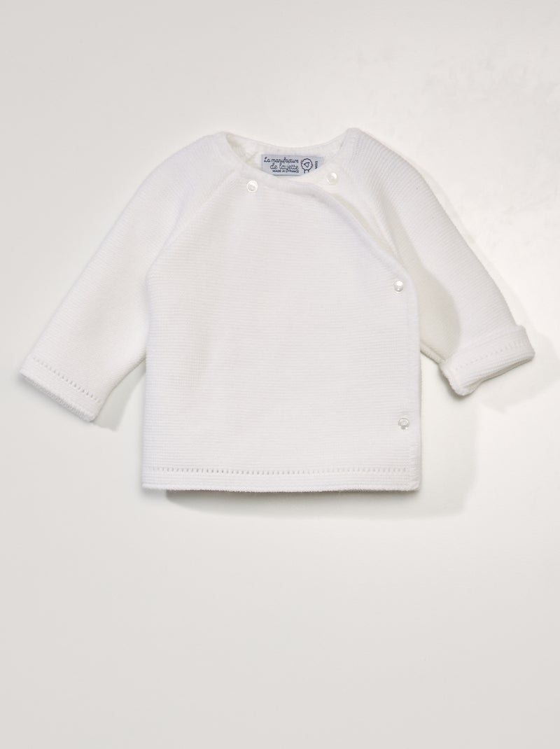 Chaqueta de punto 'La Manufacture de Layette' - Fabricado en Francia blanco - Kiabi