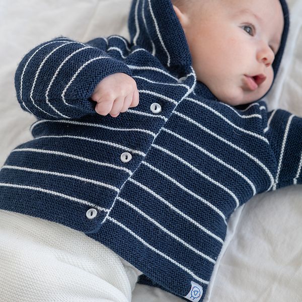 Chaqueta De Punto La Manufacture De Layette Bebe Nino Azul Kiabi 22 00