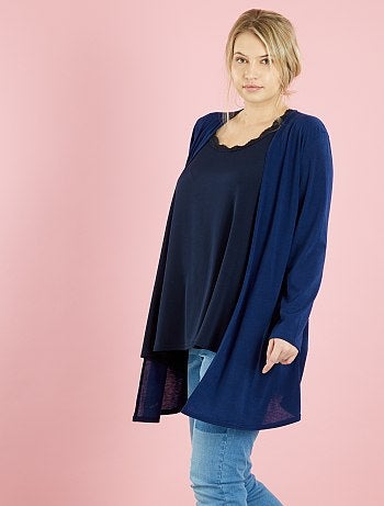 Chaqueta de punto larga fluida - Kiabi