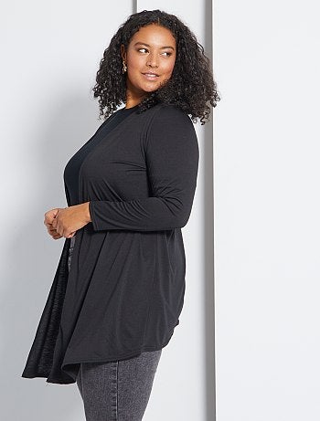 Chaqueta de punto larga fluida - Kiabi