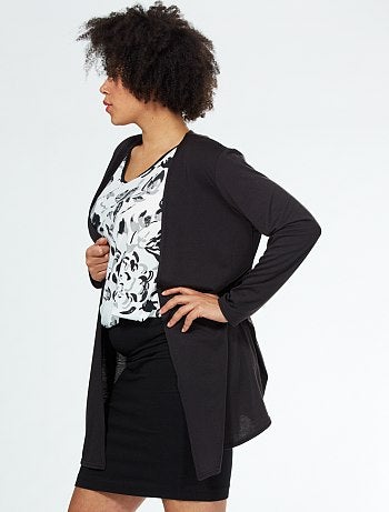 Chaqueta de punto larga fluida - Kiabi