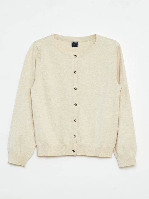Chaqueta de punto lisa - Kiabi