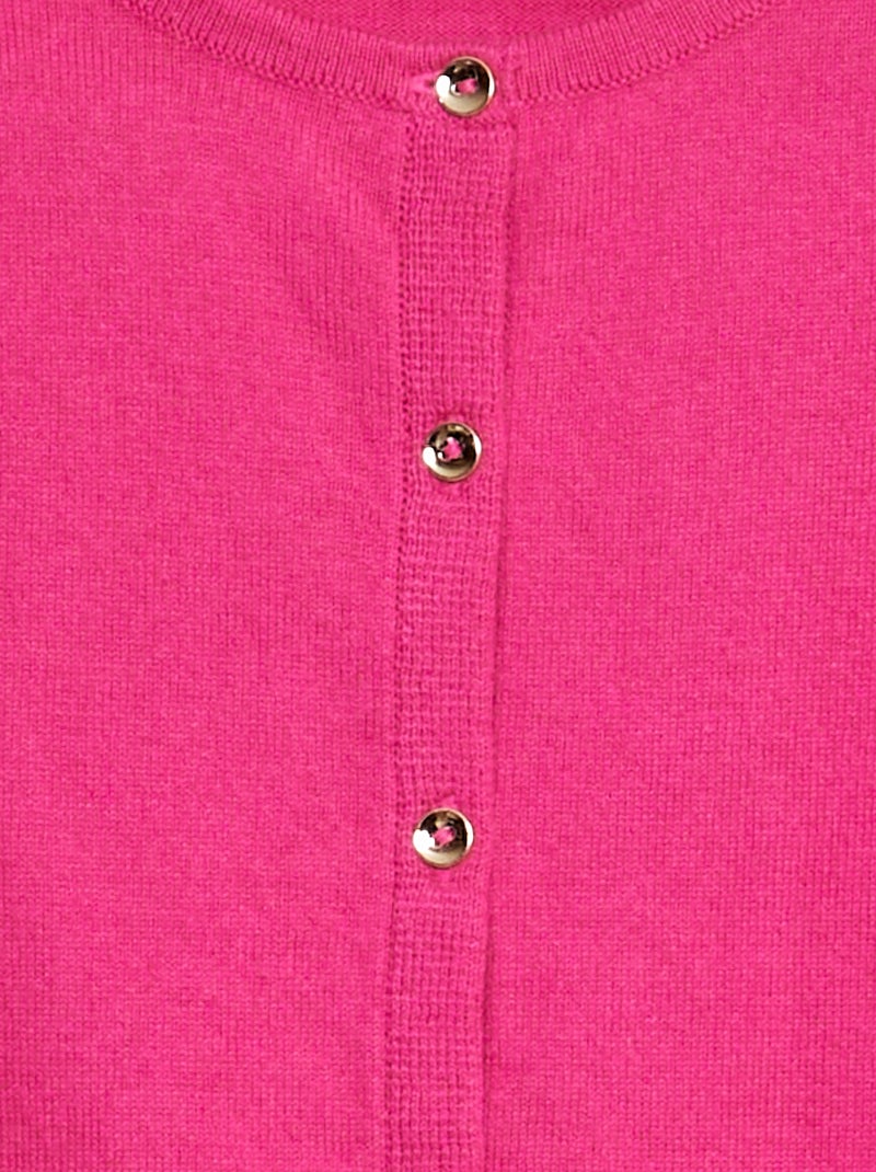 Chaqueta de punto lisa ROSA - Kiabi