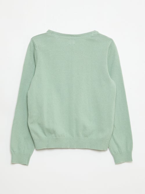 Chaqueta de punto lisa - Kiabi