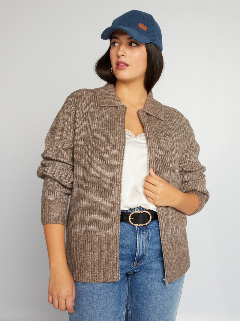 Chaqueta de punto MARRON - Kiabi