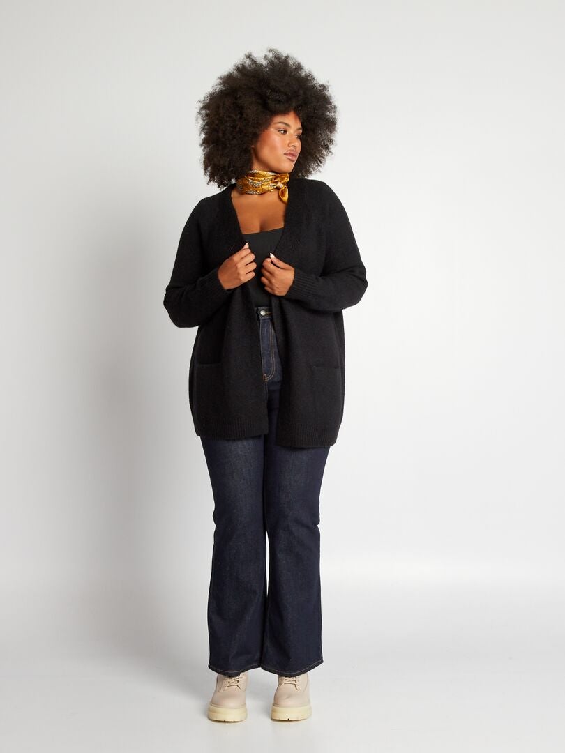 Chaqueta de punto midi negro - Kiabi