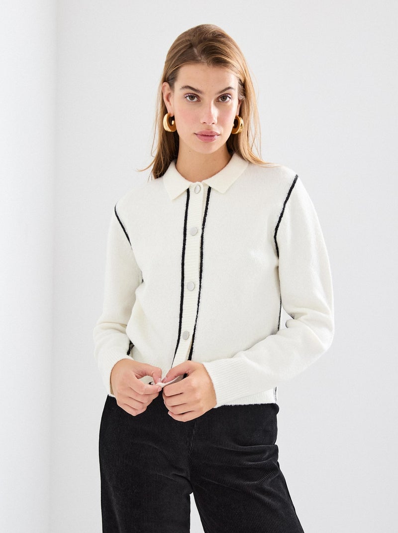 Chaqueta de punto, MO Fashion Blanco - Kiabi