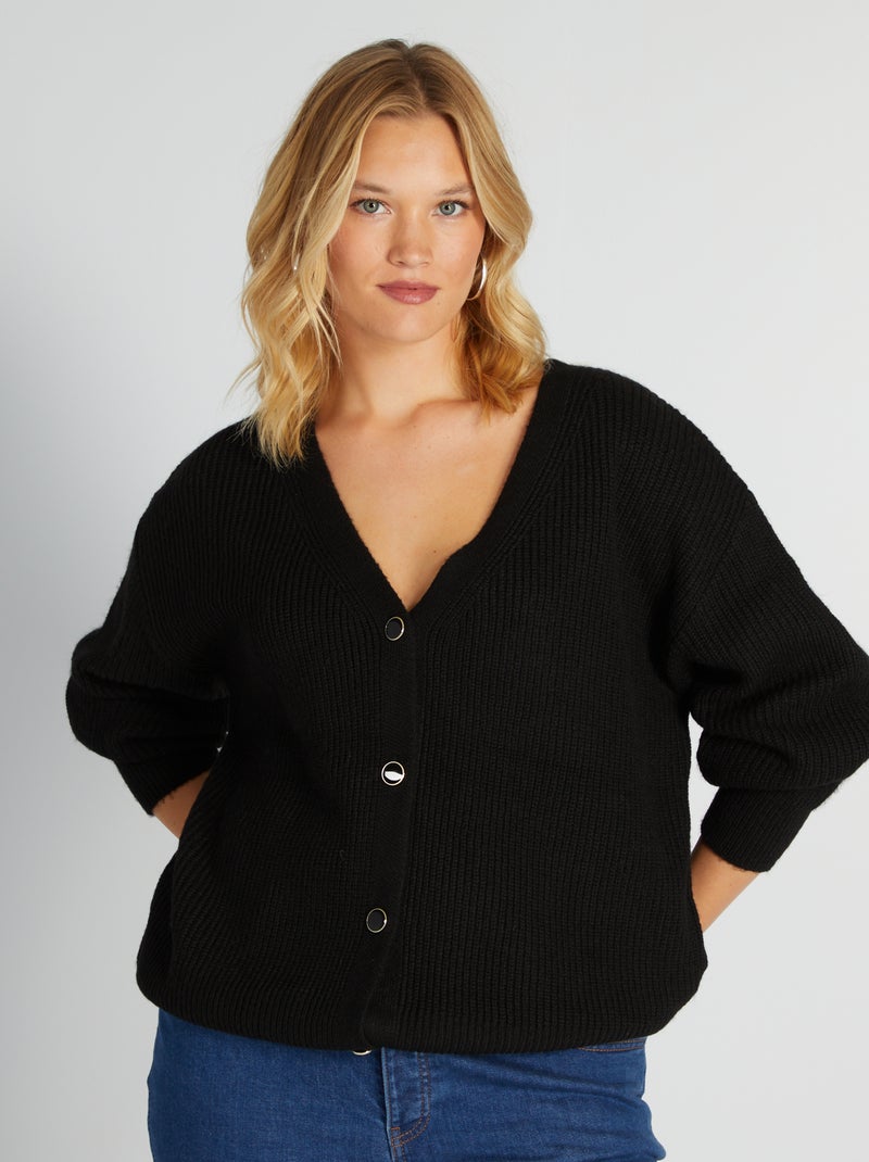 Chaqueta de punto negro - Kiabi