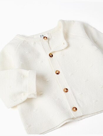 Chaqueta de punto palomita