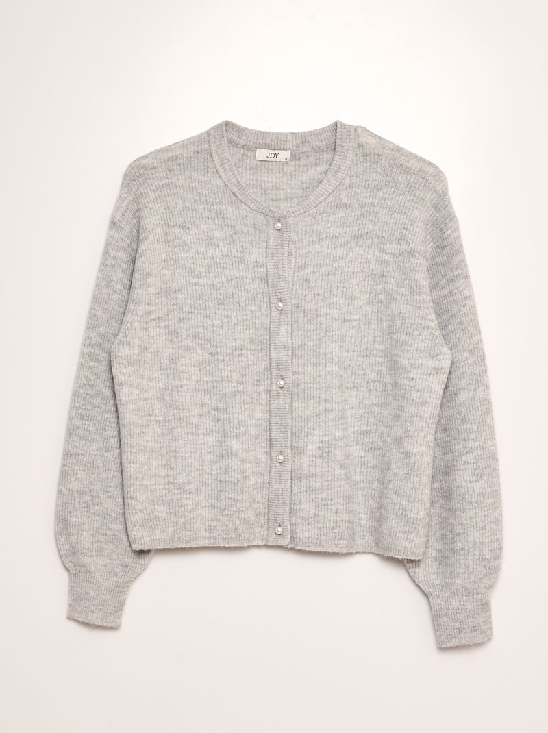 Chaqueta de punto pedrería 'JDY' GRIS - Kiabi