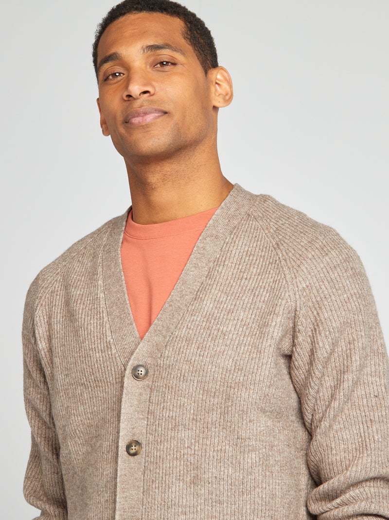 Chaqueta de punto perlado BEIGE - Kiabi