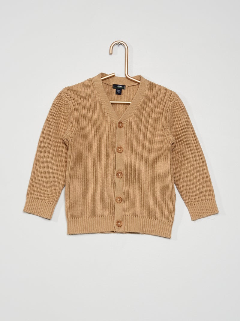 Chaqueta de punto perlado BEIGE - Kiabi