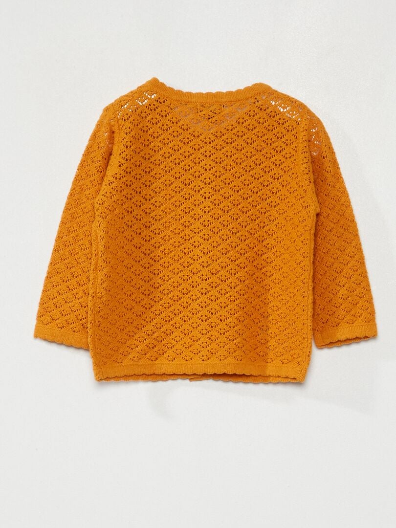 Chaqueta de punto pointelle AMARILLO - Kiabi